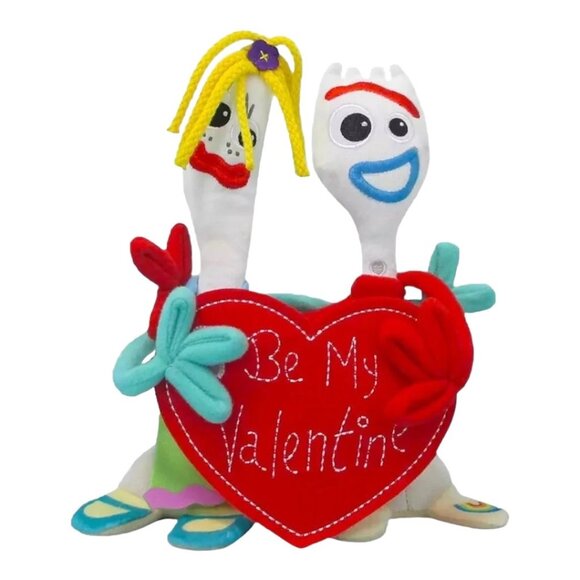 Disney Store Toy Story Forky and Karen Beverly Valentines Day Plush - Picture 1 of 7